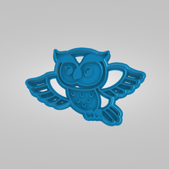 CookieCutter_Owls_Owl2.png Niedliche fliegende Eule Ausstechform