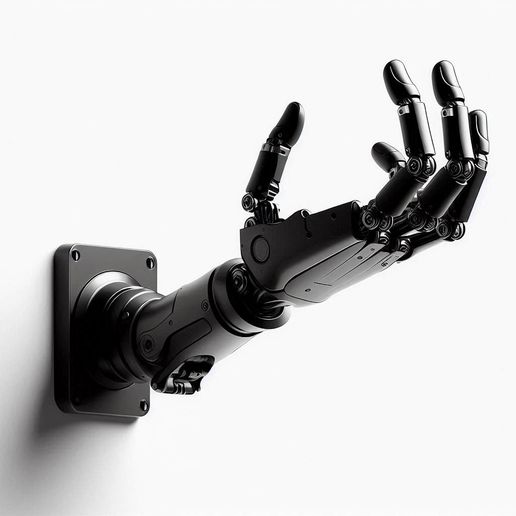 Wall Mounted Robotic Hand Hook for Modern Storage