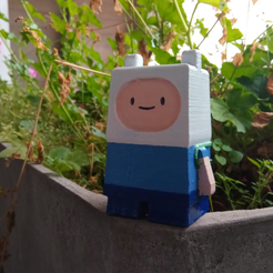 finnrl.png Archivo OBJ gratuito Finn Adventure Time - miniatura cúbica・Objeto imprimible en 3D para descargar, Malek_