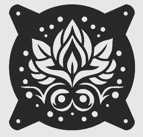 🪷 lotus flower – 120mm PC Mod fan cover・ STL File for 3D printing・Cults