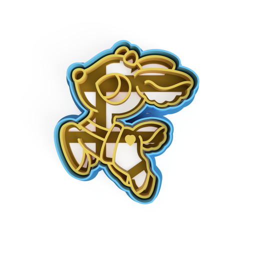 Reindeer shaped cookie cutter, christmas, fondant 3D model