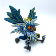 sittingspreadwng.png Файл STL 🦅 Шарнирный пушистый гиппогриф 🦅・Модель 3D-принтера для скачивания