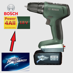 Bosch Professional 18V Battery Adaptor Adapter Module by sternli27, Download free STL model