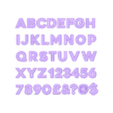 ALPHABET.stl A to Z alphabet