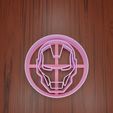 IronManMask001-CortadoresDibujoi.jpg Avenger Cookie Cutter "Iron Man #1" 7 cm