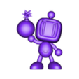 Bomberman2.stl Bomberman-ボンバーマン-Action pose-Classic Game Mascot -Fanart