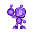 Bomberman2.stl Bomberman - ボンバーマン - Posizione d'azione - Mascotte di un gioco classico - Fan art