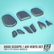1.jpg Hood scoops / Air vents pack for 1:24 scale model cars