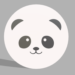Untitled.png Fichier STL sous-verre panda - plateau de table・Plan pour imprimante 3D à télécharger