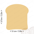 bread_slice~2.25in-cm-inch-cookie.png Bread Slice Cookie Cutter 2.25in / 5.7cm