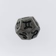 white-4.jpg Zodiac Dice / Dodecahedron