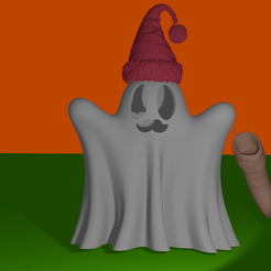 1.png Fichier STL FANTÔME BOOH AVEC CHAPEAU ET SAC・Modèle pour impression 3D à télécharger