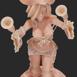 topper_.jpg STL file MISS FORTUNE - LEAGUE OF LEGENDS・Template to download and 3D print, nailing
