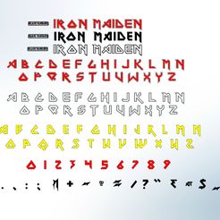 assembly1.jpg STL file IRON MAIDEN Letters and Numbers | IRON MAIDEN Logo・3D printer model to download