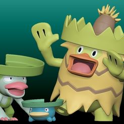 lilypads.jpg lotad,lombre & ludicolo