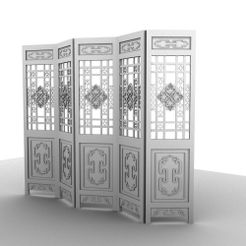 Folding-Screens.jpg 3D file Folding Screens - Pingfeng 3D Model 3D print model・Template to download and 3D print