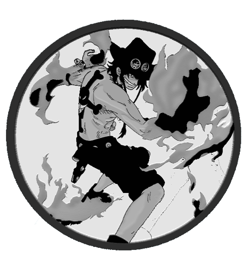 Portgas D. Ace one piece coaster 3D model