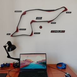 desk.jpg Файл STL Стена трассы Имола・3D-печатный дизайн для загрузки