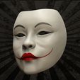 12.jpg Geisha Mask Anime Mask 3D print model