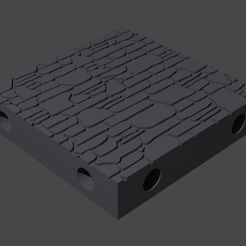 Cobblestone.png Free STL file DnD Cobblestone Tile (with magnet holes)・3D print model to download