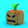 render1.png Blocky Pumpkin Grump  Toy 3D Printable Model