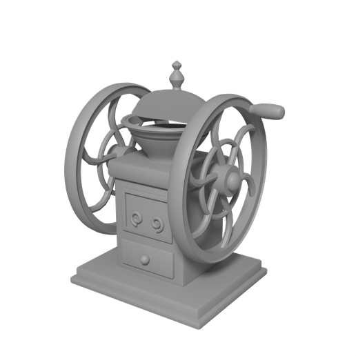 Twin Wheel Antique Coffee Grinder, Store Decor Model