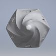 Fireball top view 6 sides.JPG Бесплатный STL файл Fireball 6 Sided Dice・3D-печатная модель для скачивания