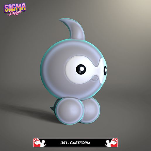 3D file 351 castform normal 🐉 ・3D printing idea to download・Cults