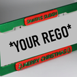 CHRISTMAS_COVERED.png NUMBER PLATE FRAME - CHRISTMAS