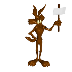 coyote.png Free STL file COYOTE WILE E. - THE LOONEY TUNES・3D printing design to download