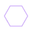 Hexagon~6in_depth_0.5in.stl Hexagon Cookie Cutter 6in / 15.2cm