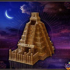 Mayan_RENDER.jpg Free STL file Mayan Temple Dice Tower・Model to download and 3D print, Kimbolt