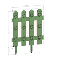 picket fence s04-03 v1-d22.png flower Garden picket fencing Tool econom 3d-print and cnc