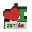 2.png Keychain I love Italy / porte-clés I love Italy