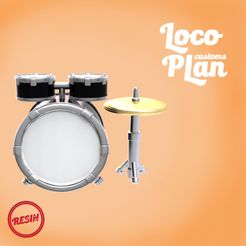 funkodrumsloco1.jpg STL file DRUM SET FUNKO CUSTOM・Template to download and 3D print