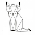 gato.png Animals Geometric 2d - 34 Models Wall