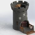 picture3.JPG Castle dice tower with moveable gate
