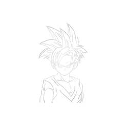 Teen-gohan.png Файл STL Настенное искусство подростка Гохана・3D-печатная модель для загрузки