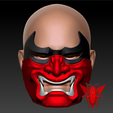 OM3.png Red Hood Oni Mask / Red Mempo Mask