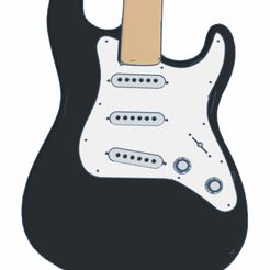 Fichier STL gratuit Mini guitare type strat - La mini strat