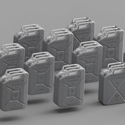 All-cans-v2.jpg STL file 1/35 Wehrmacht jerry can set・3D printing model to download
