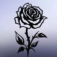 2,2.jpg line art rose, wall art rose, 2d art rose, rose decor, rose decoration, flower decor, 2d flower, wall flower, line art flower