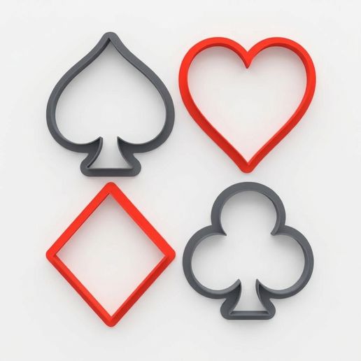 cortante carta naipe -  letter card cookie cutter