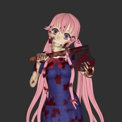 1.jpg STL file Gasai Yuno from Mirai Nikki・3D print design to download