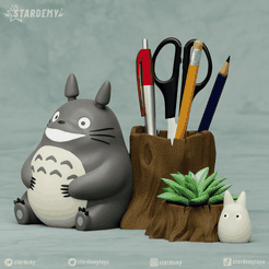 totoro_set05.png Totoro Stifthalter + Pflanzgefäß ohne Stützen Set