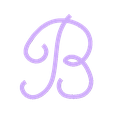 B_linotype_manuscrit_majuscule_alphabet.stl handwritten typography
