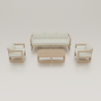 8.png 1/12 Scale STL File, Dollhouse Garden Sofa Set