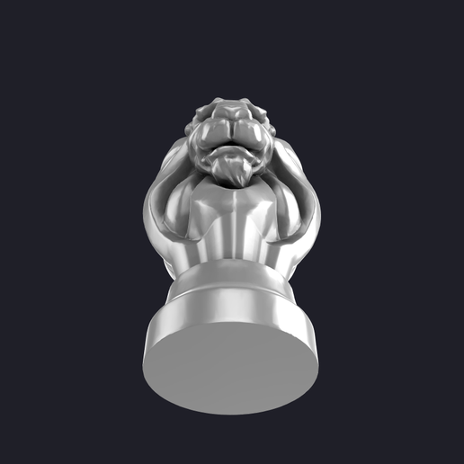 lionhead-render-4.png lion head statue 3D MODEL