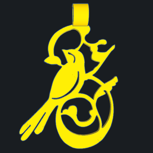 Bird Pendant 3D model