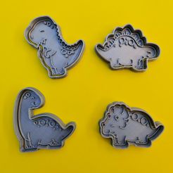 thumbnail_20210419_171114.jpg Set of 4 Dinosaur Cookies Cutter / 4 Dinosaur Cookies Cutter